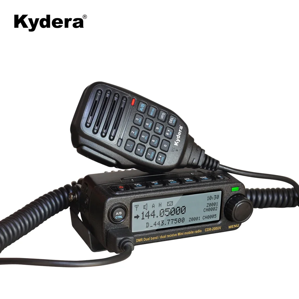 New Hot Kydera Two Band Digital Mini Mobile Radio CDR-200UV Dual Band DMR Vehicle Mounted Car Transceiver