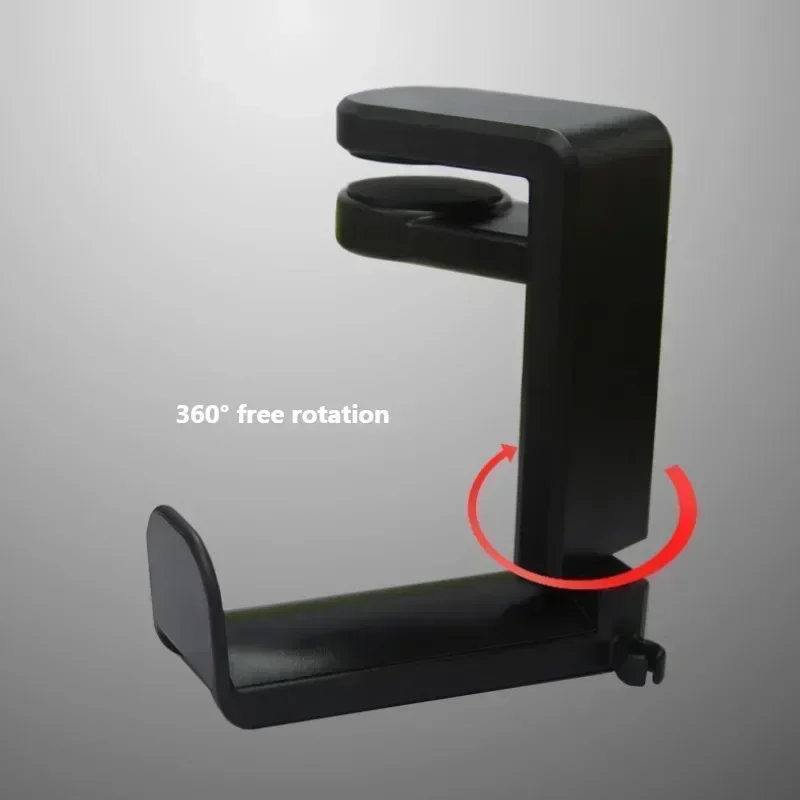 PC Gaming Headset Headphone Hook Holder Hanger Mount Under Desk, Headphones Stand with Adjustable & Rotating,Built in Cable Clip