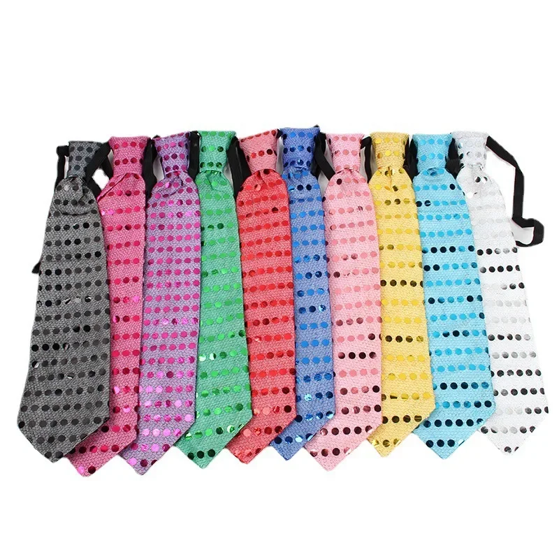 Women's LED Bowtie Flashing Light up Sequin Necktie Luminous Bow Tie for Bar Party Wedding Gift - 10/30/50 Pack