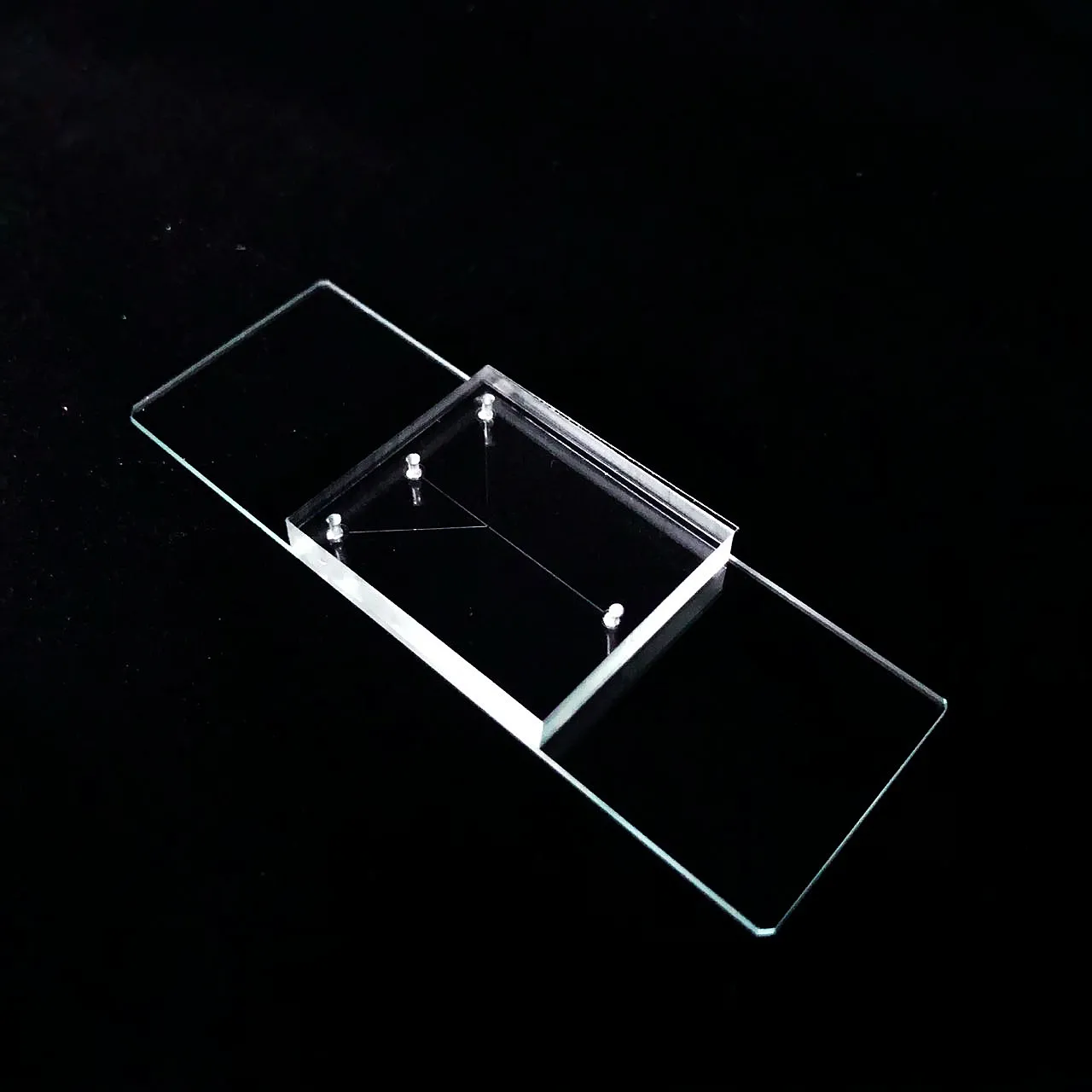 Lab Custom Laminar Flow Microfluidic Biochip for 50μm Microsphere & Microdrop Generation