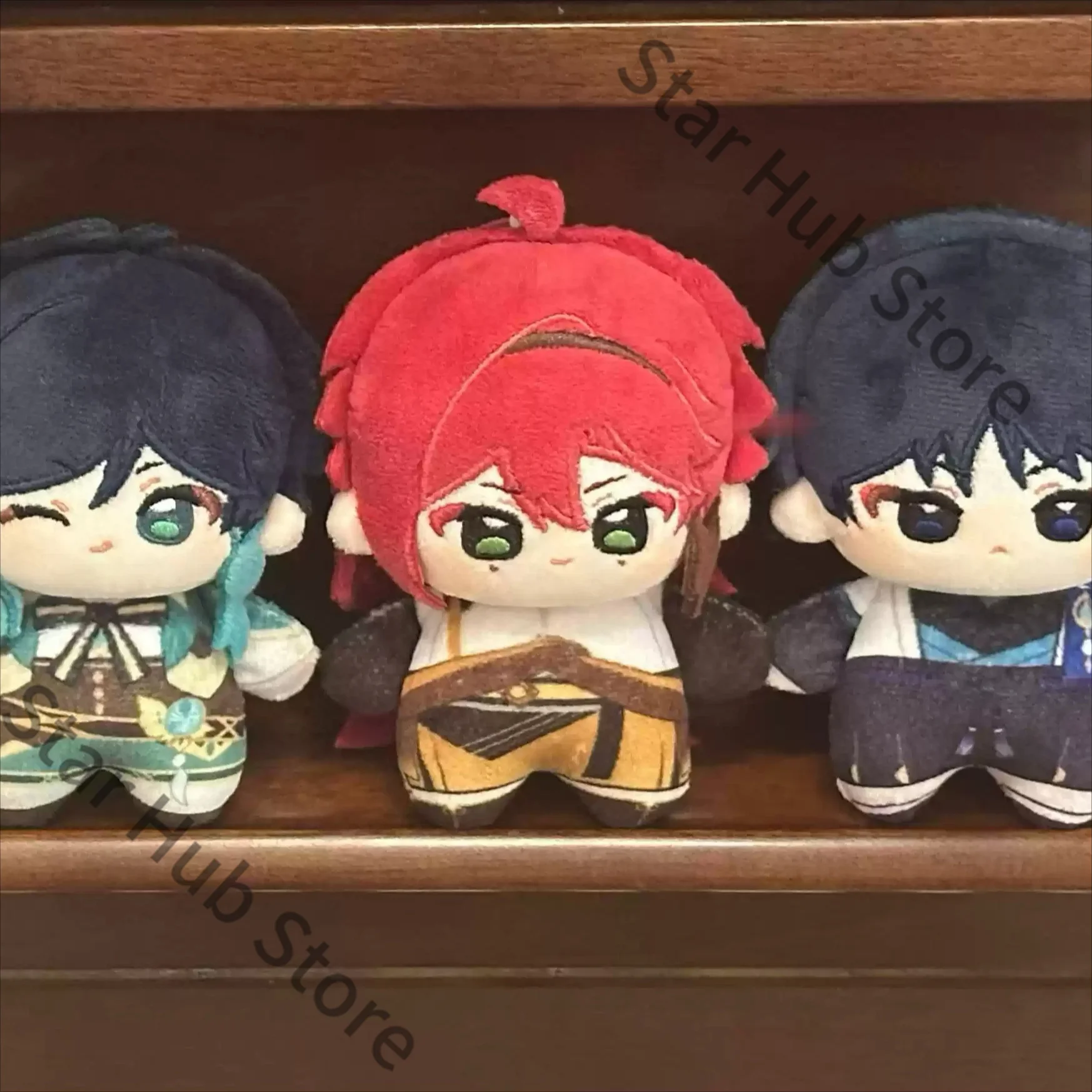 Genshin Impact Shikanoin Heizou Scaramouche Cotton Doll Stuffed Animal Printed Figure Pendant Keychain Cosplay Gifts Anime