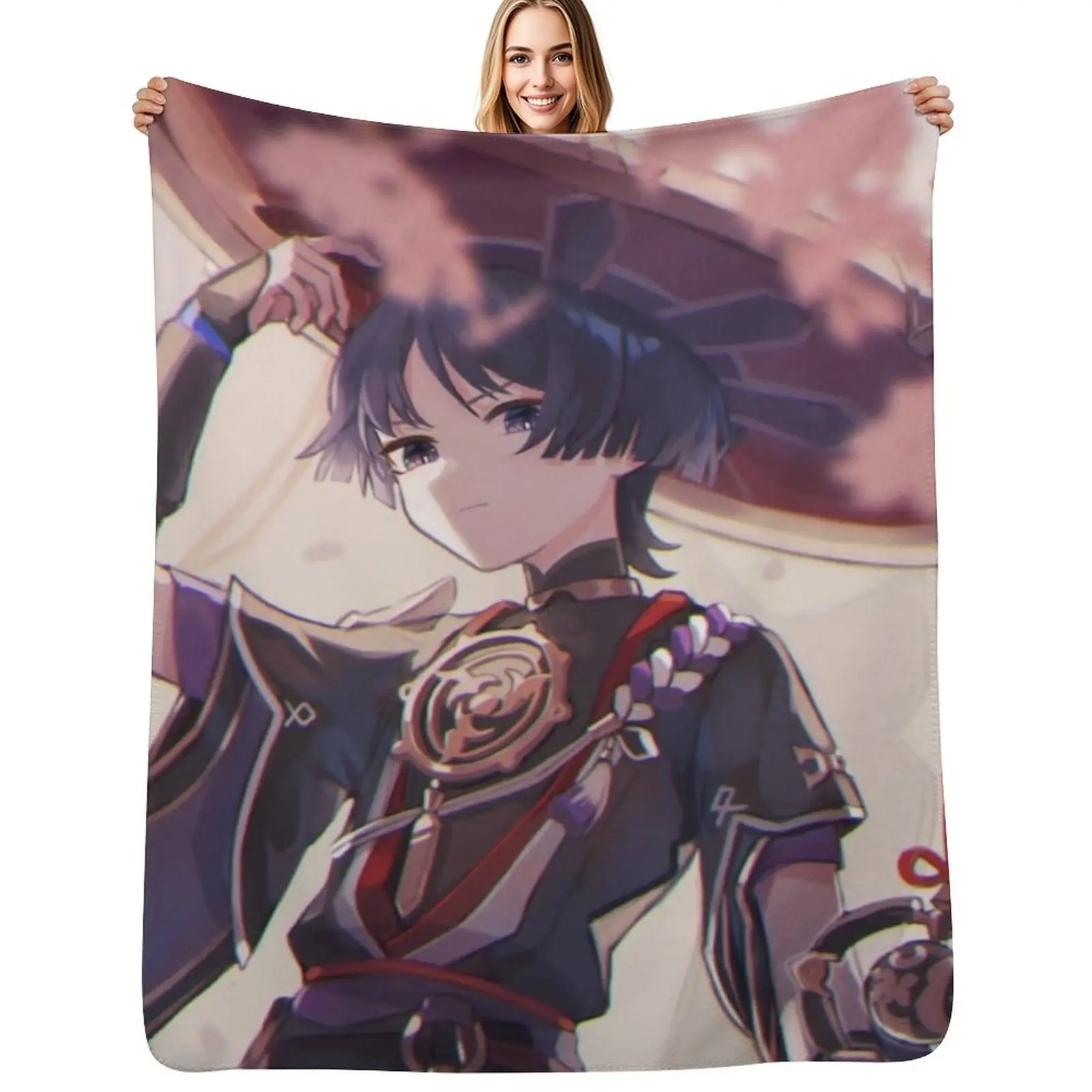 genshin scaramouche #2 Throw Blanket Beautifuls Winter beds Thin Bed valentine gift ideas Furry Blankets