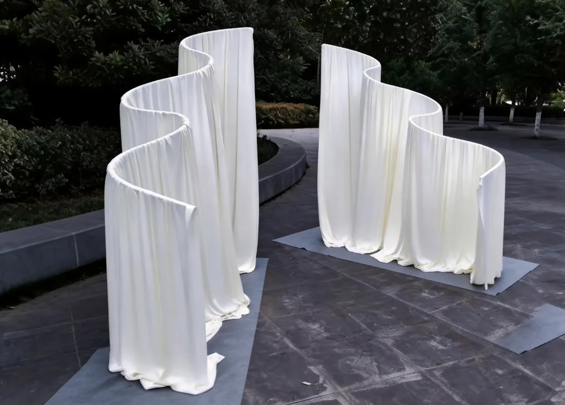 2pcs Luxury Customized Wave Shape Frame for Outdoor Party Event Decoration Wedding Arch Backdrop Stand Event Party Props
