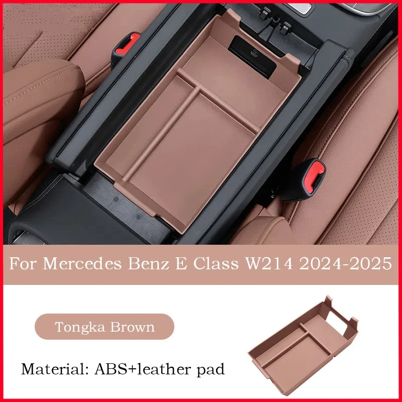 For Mercedes Benz E Class W214 E200 E260 E300 E300L 2024 2025 Car Central Control Armrest Box Storage Box Car Interior  For Benz