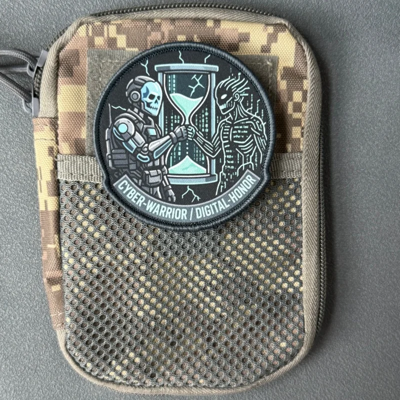 Cyber Warrior Digital Honor Futuristic Patch Printing Morale Badge Hook and Loop Backpack Clothing Accessories Stickers Armbands