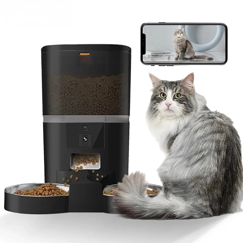 Smart Automatic Pet Feeder with Camera And App Dog Food Dispenser Remote Pet Monitoring And Feeding System for Cats And Dogs