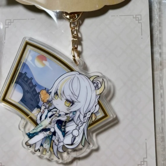 Genshin Impact Xiangling Zibai Xiao Xingqiu Cosplay Anime Q Version Acrylic Pendant Keychain Hanging Drop Ornament Game Official