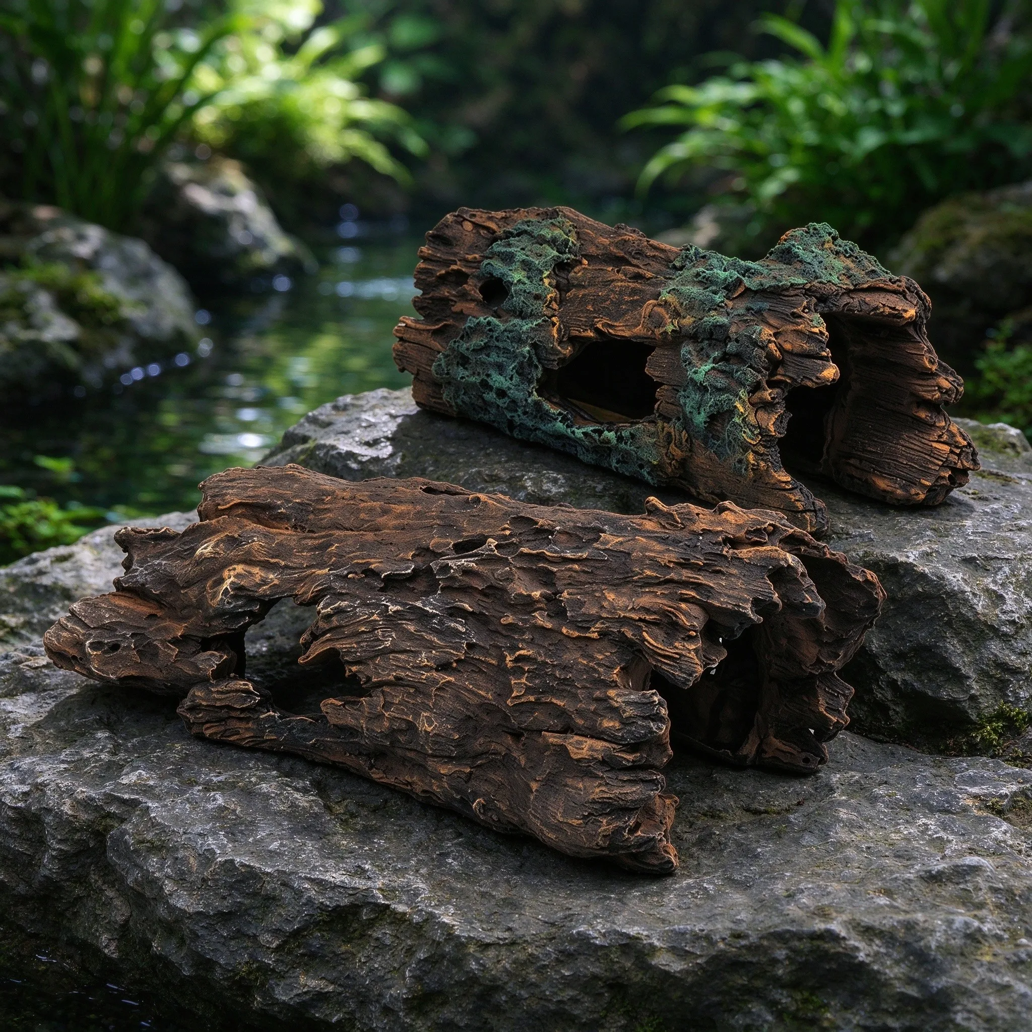Hideout Reptile Hide Cave Turtle Basking Platform Lizard Spider Reptile Supplies Rockery Aquarium Decoration Bark Hole
