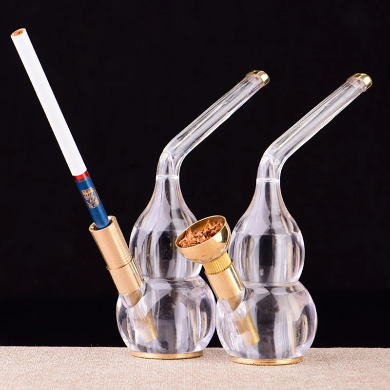 New Mini Hookah For Smoking Tobacco &Cigarette Filter Smoke Water Pipe Shisha Set With Brass Grass Herb Bowl Smoking Accessories