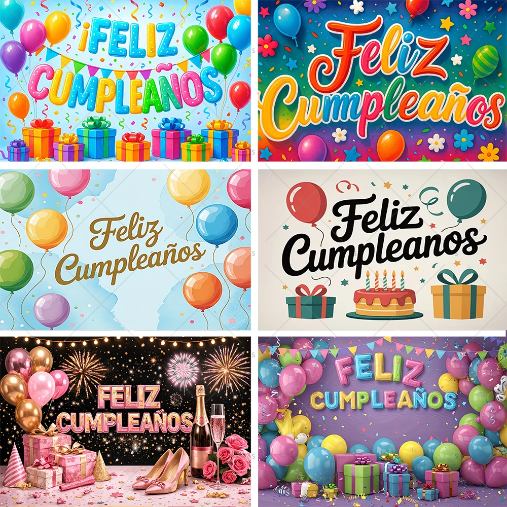 Spanish Birthday Party Decoration Backdrop Colorful Flower Balloon Photography Background Kids Photo Studio Supplies Banner Prop