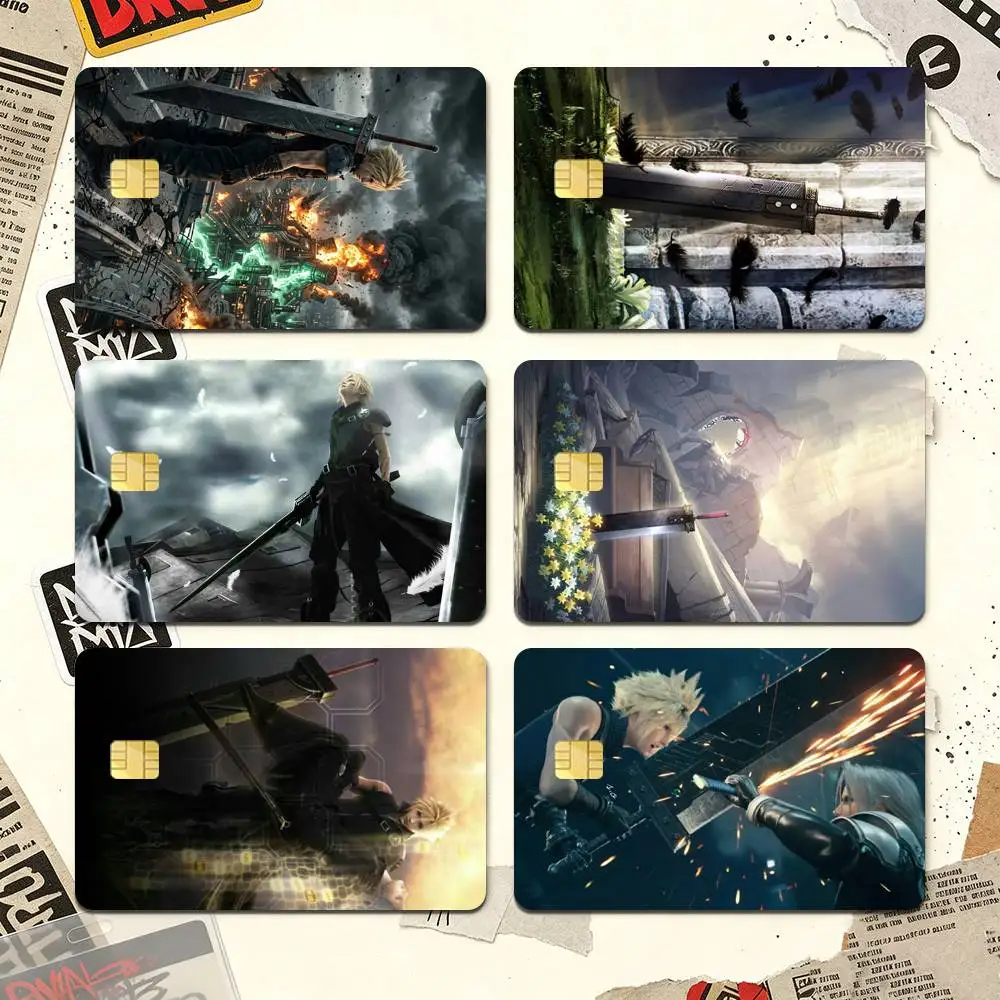 G-Game Final Fantasy VII Remake Credit Card HD Stickers Easy to replace, change card style anytime as you like