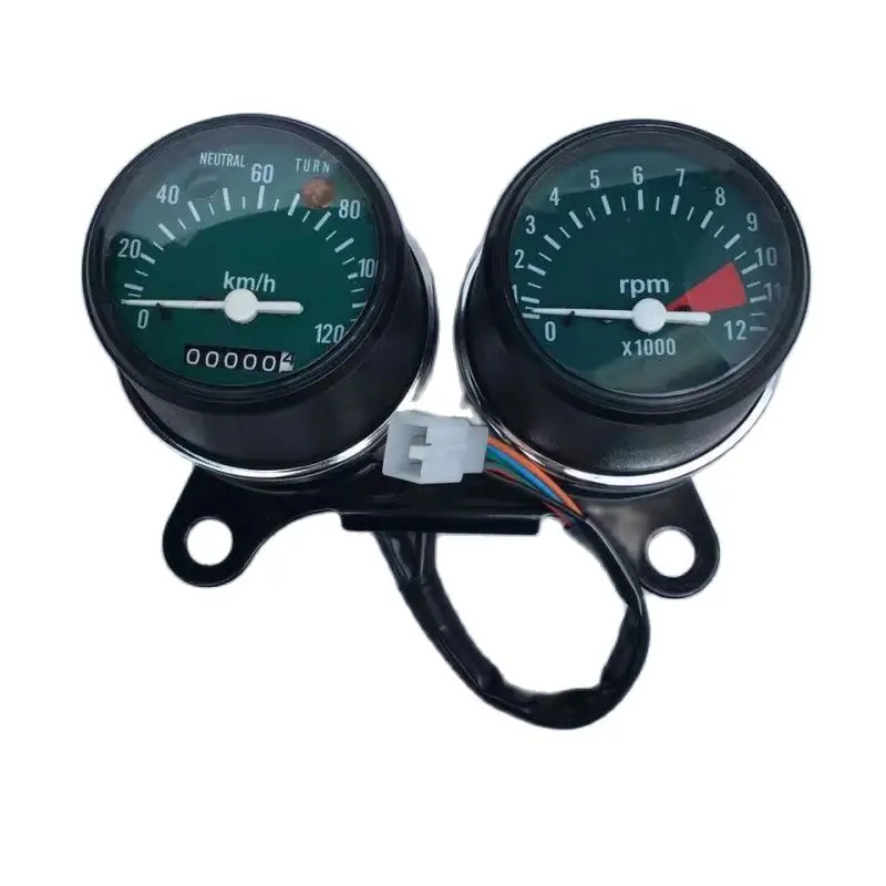 FOR honda suzuki Cg125 Motorcycle Meter Assembly New High Quality Instrument Modified Odometer Tachometer Double speedometer