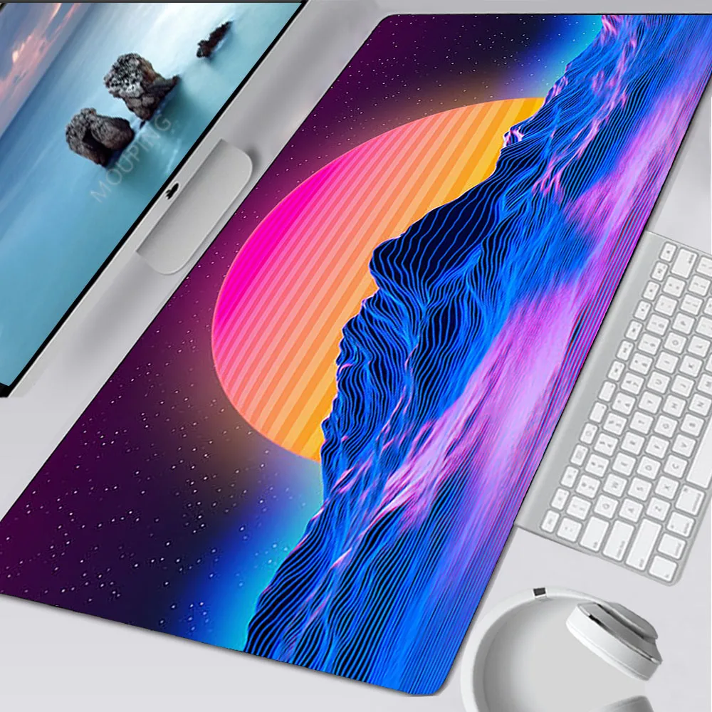 Vaporwave Mousepad Retrowave/synthwave 900x400 Mouse Pad Cute Desk Mat Carpet Gaming Accessories Computer Game Table Mouse Mats