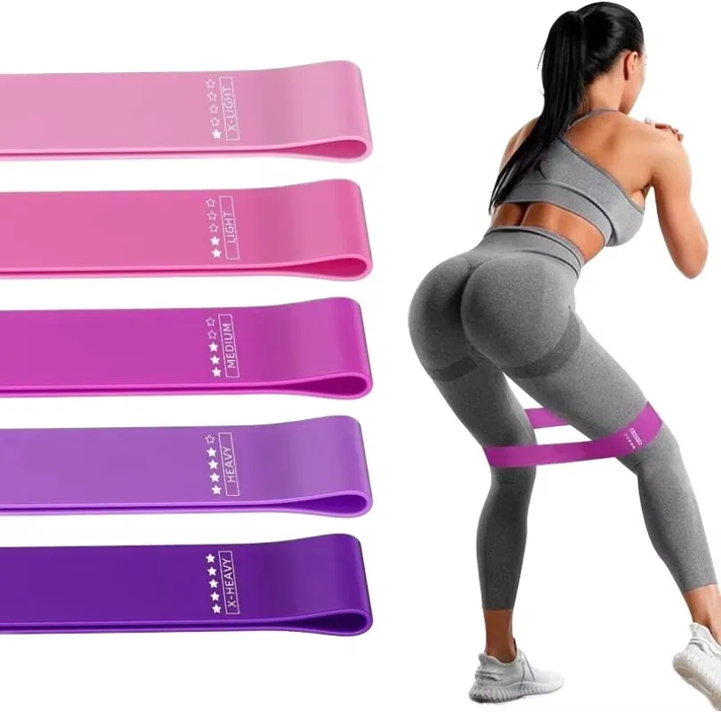 Mini Gym Fitness Band Set /5 Size Mill Resistance Band High Elastic Latex Workout