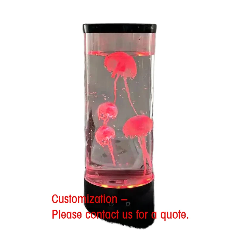 custom.LED Color-Changing Jellyfish Lamp USB Powered 8 Inch Aquarium Decor Living Room Halloween New Year Home Par