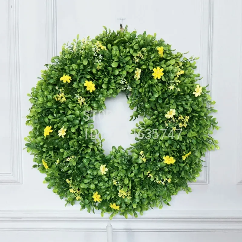 for Cross-border manufacturers simulate boxwood garlands Mori wedding courtyard arrangement props home door decoration