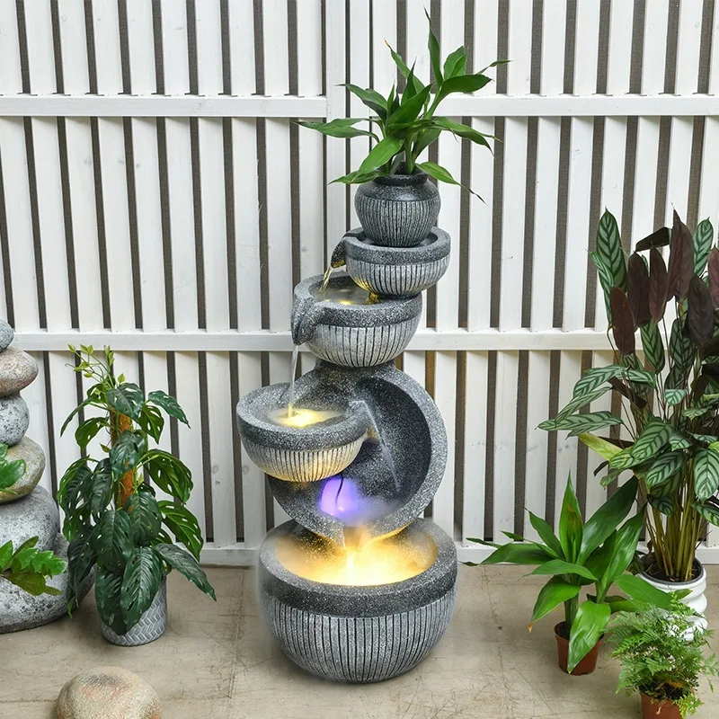 Factory direct sales cross-border creative rockery water fountain circulating water ornament home accessories