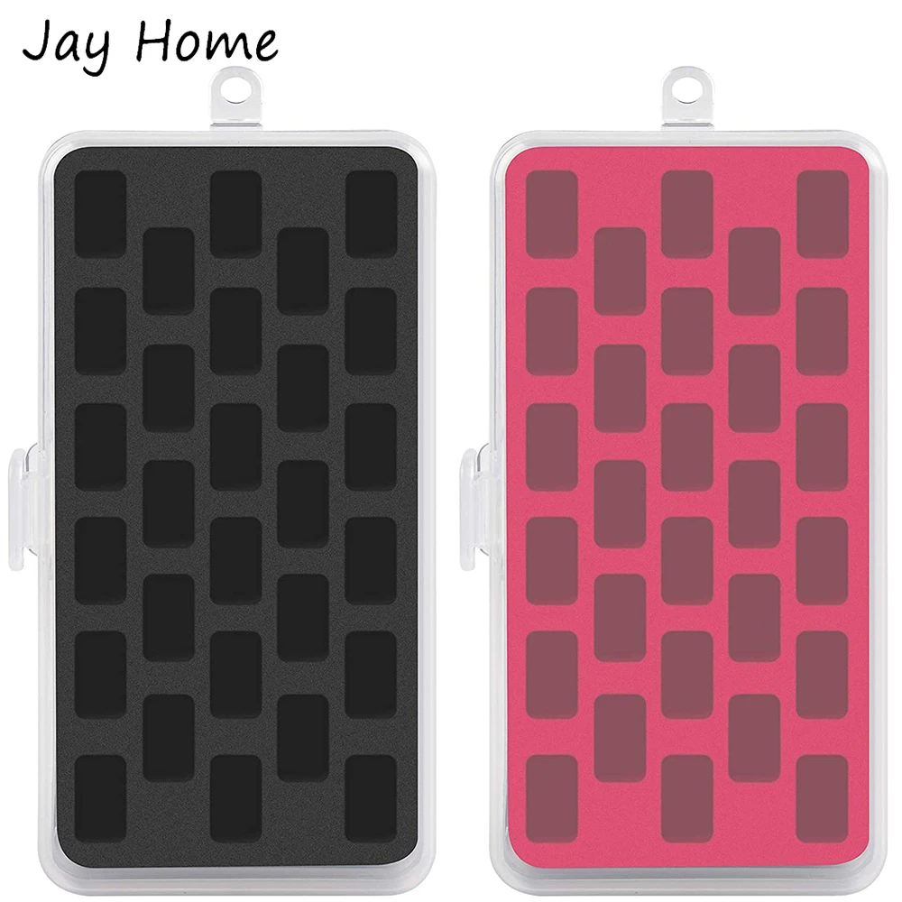 28 Grids Sewing Bobbins Holder Case Sewing Thread Spools Box Organizer for Embroidery Sewing Machine Thread Bobbin Storage