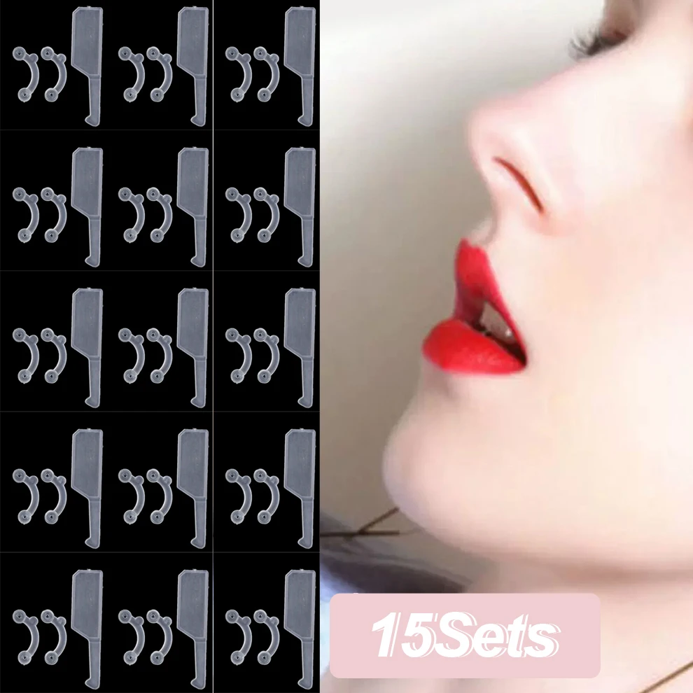 45pcs/15Sets Beauty Nose Up Lifting Bridge Shaper Massage Tool No Pain Nose Shaping Clip Clipper Women Girl Massager 3 Size