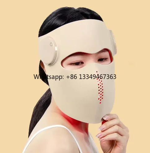 TJ-LM017 Hand Held Full-Face LED Beauty Mask Food Grade Silicone Brightening Face Lift Skin Rejuvenation 6 Months UK