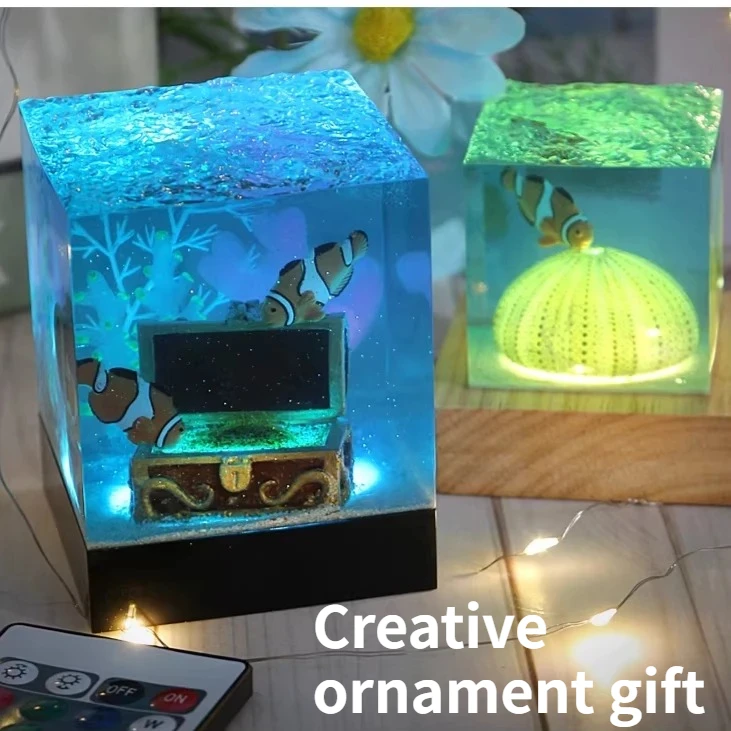 NEW Creative Ocean Whale Resin Luminescent Sculpture Handcrafted Gift USB Home Decoration Handicraft and Display Item Gift