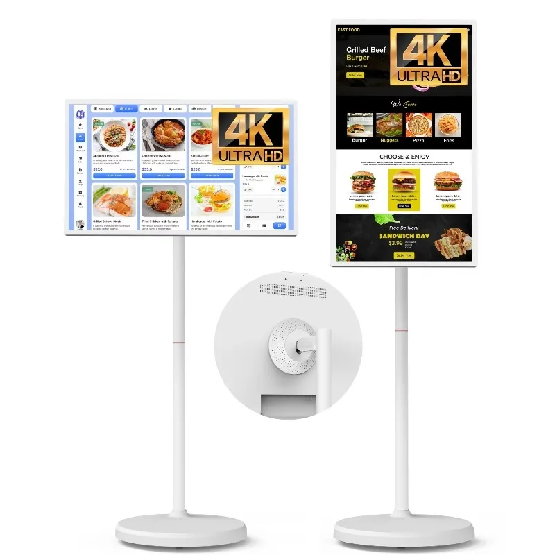 4K Interactive 32-Inch Touch Screen Android 13 8+128GB Portable  LCD Screen for Digital Signage Business Shopping Malls