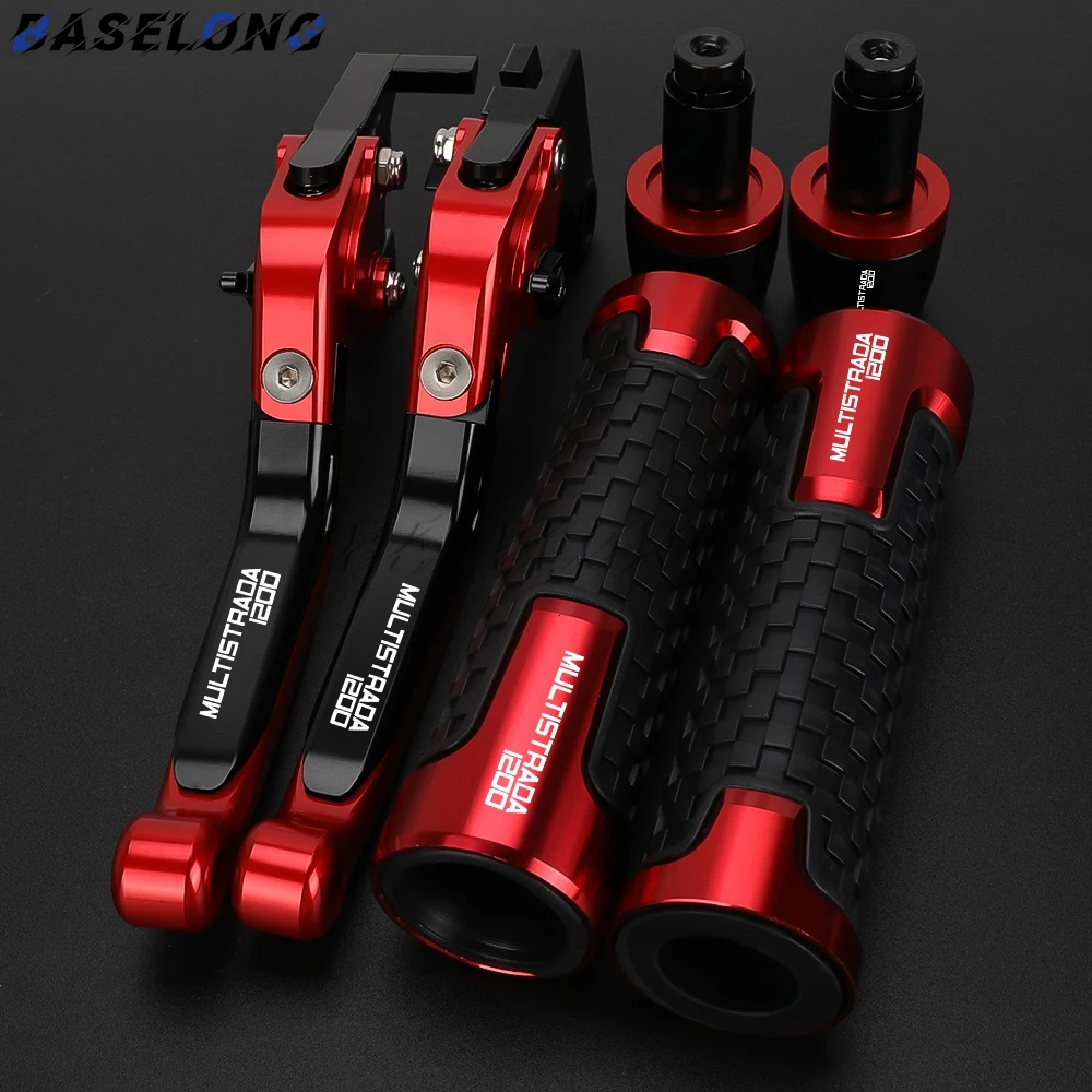 For DUCATI MULTISTRADA 1200 S GT 2010 2011 2012 2013-2016 Motorcycle Adjustable Clutch Brake Levers Handle Bar End Grips Caps