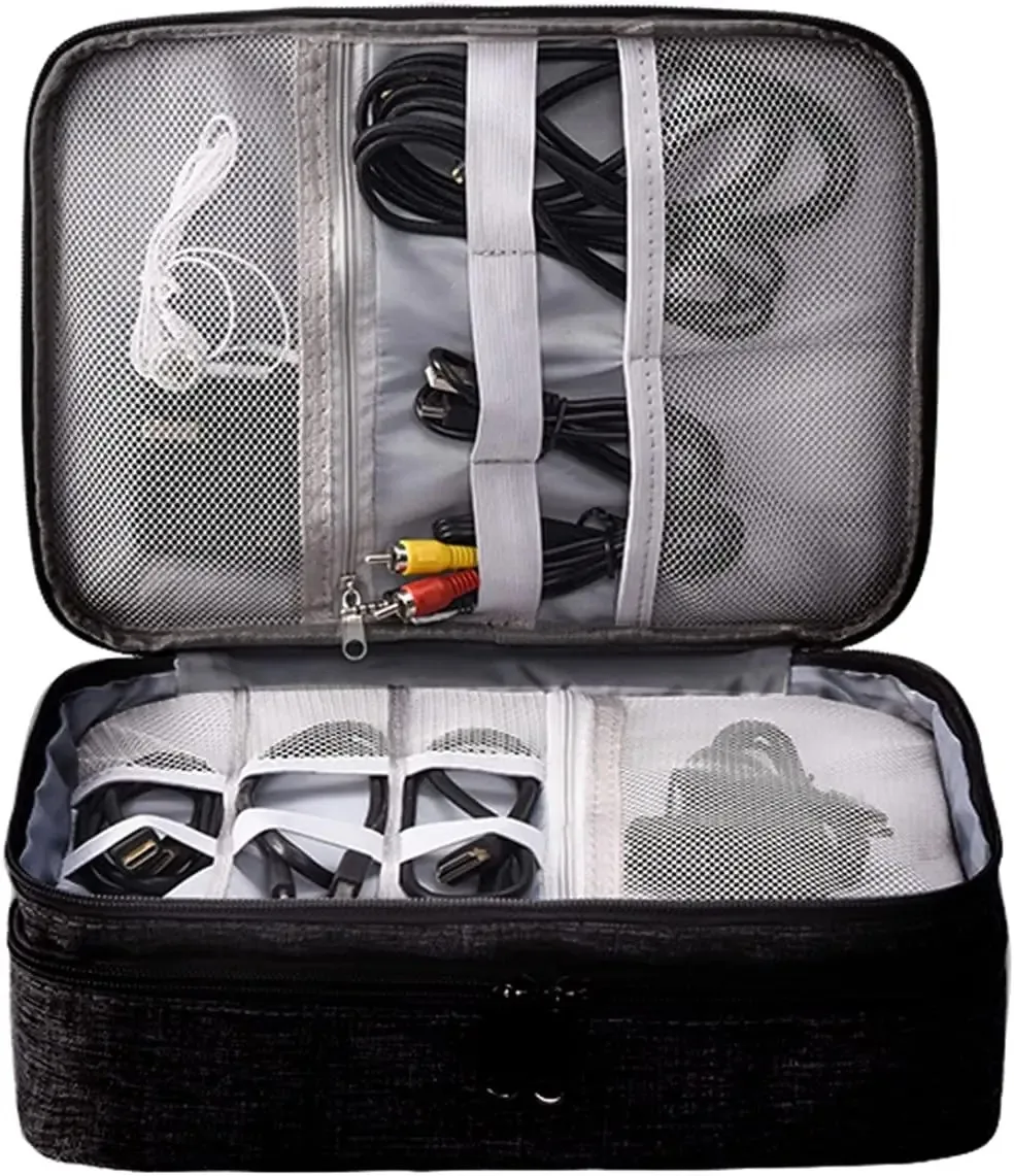 Cable Storage Bag Waterproof Digital Electronic Organizer Portable USB Data Line Charger Plug Storage Bag Travel Cable Organizer