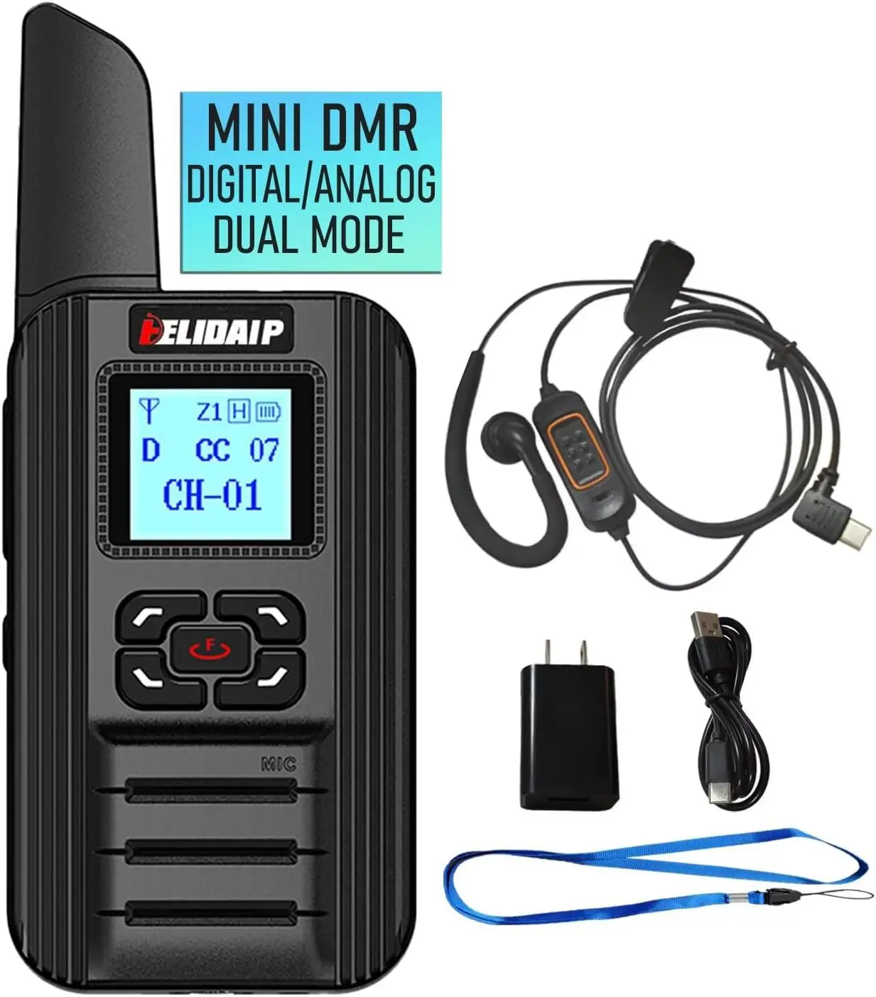 2W DMR Mini Walkie Talkie, Adapted to Motorola HYT, Two Way Radio UHF 400-470MHZ
