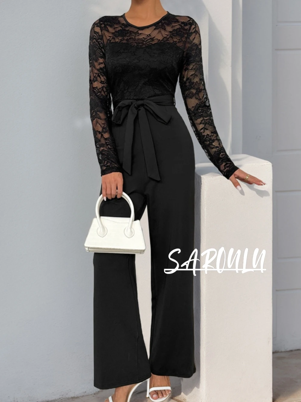 Vintage Jumpsuits For Women Lace Elegant Mother Of Bride Dress Long Sleeves Daily Party Wear Fast Shipping Plus Size S-XL