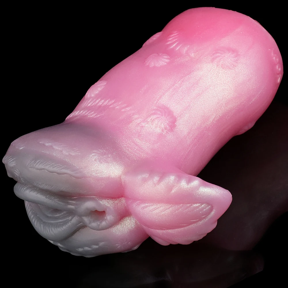 GEEBA Fantasy Male Masturbator Silicone Monster Pocket Pussy Tight Textured Stroker For Men Dual Channel Adult Onahole Sex Toys