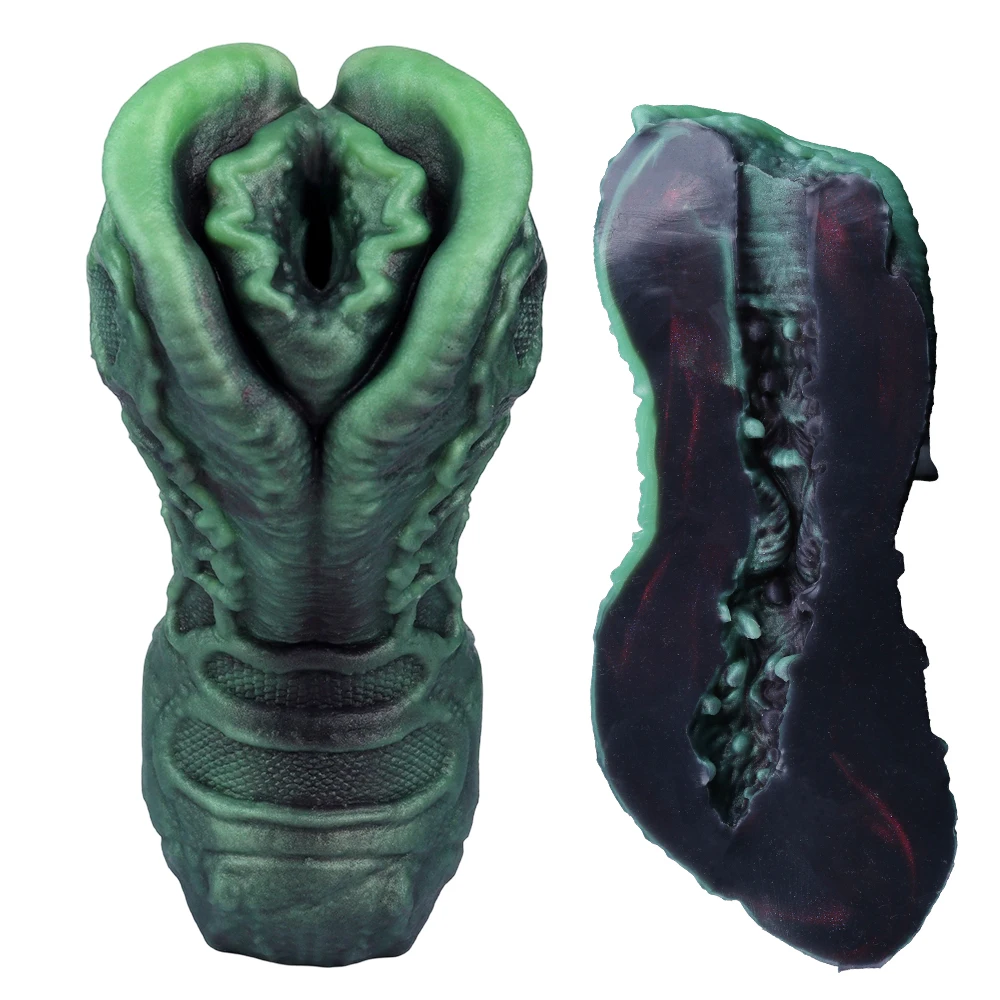 GEEBA Dark Fantasy Male Masturbator Soft Silicone Monster Pocket Pussy Men's Stroker 3D Textured Adult Onahole Sex Toys For Men