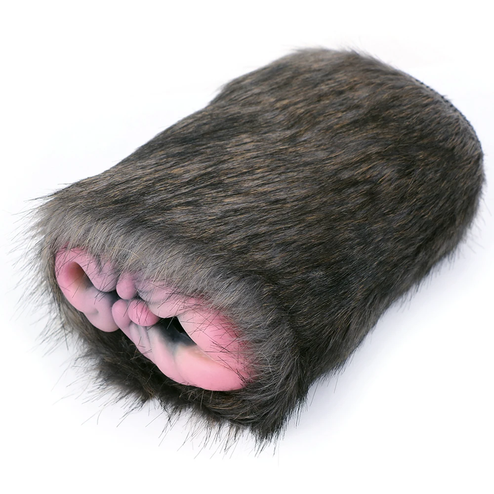 GEEBA Dual Channel Furry Monster Male Masturbator Soft Plush Pocket Pussy Tight Vagina Stroker Sleeve Sex Toys For Men Onahole