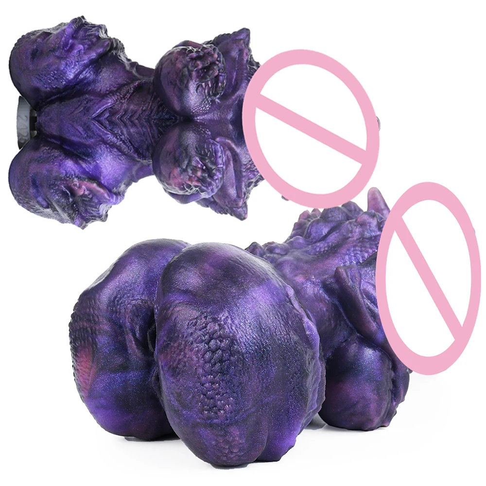 YOCY Monster Dragon Pocket Pussy Male Masturbator Silicone Penis Stroker Sexy Breast Dual Vagina Onahole Sex Toys For Adult Men