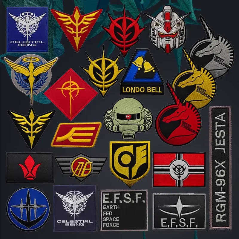 Mobile Suit Anime Embroidery Armband  Personalized Jacket, Tank Top, Backpack Hook and Loop Patch Sticker