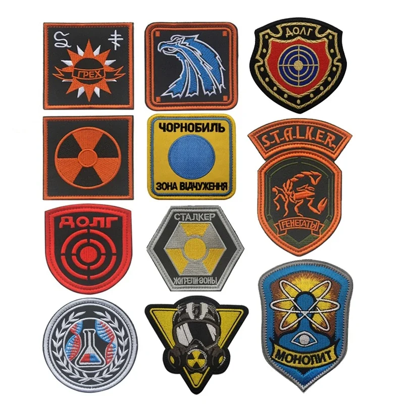Russian Hook and Loop Stalker Faction Morale Badge Personality Armband Tactical Backpack Stickers Military Patches for Clothing
