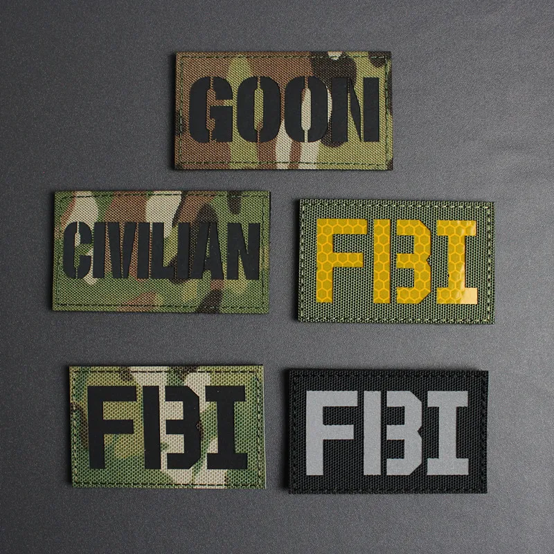 Laser Engraving FIB Reflective Patch Army Fan Outdoor Helmet Patch Clothes Armband Personalized Cap Backpack Sticker