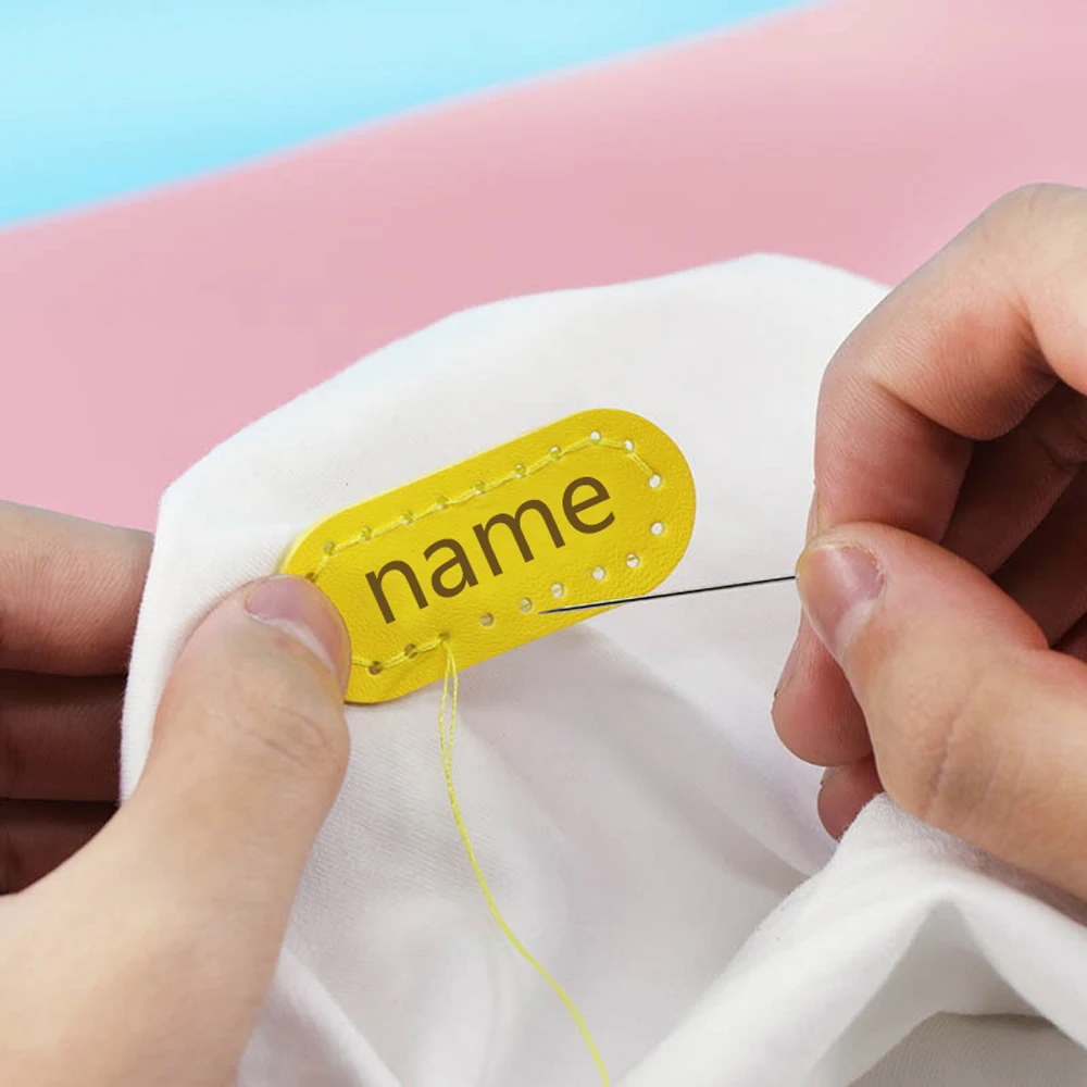 Clothing Name Tag, Personalized Leather Student Tag, Children's Primary School Backpack Name Sticker, Waterproof and Durable Tag
