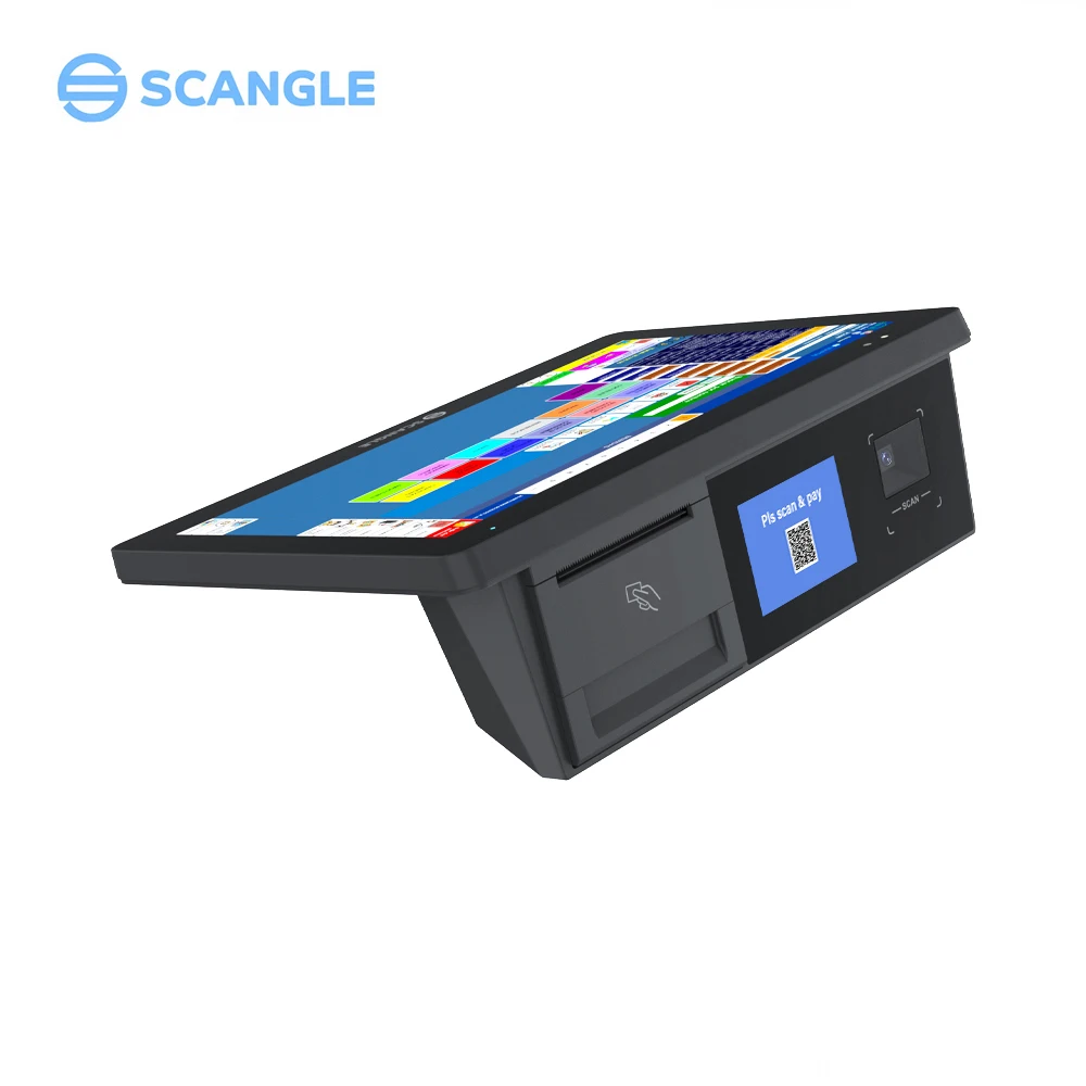 Scangle V10 Handled POS Terminal Support Android with Thermal Printer for Food Delivery