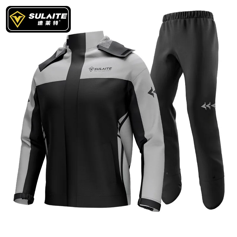 SULAITE Split Motorcycle Rain Suit Oxford Fabric Waterproof Set For Outdoor Motorcyclist Food Delivery Rider Electric Bike Rider