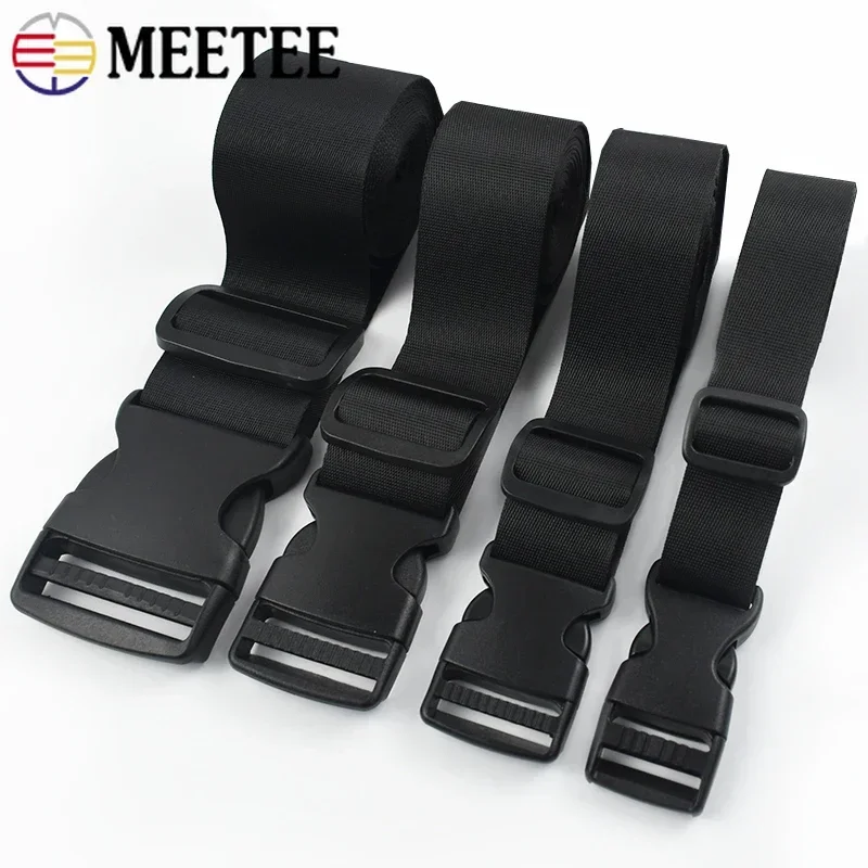2/5/10Sets 15-50mm Webbing Strap Plastic Buckles Clip Bag Side Quick Release Buckle Adjust Slider Hook Dog Collar Suit Accessory