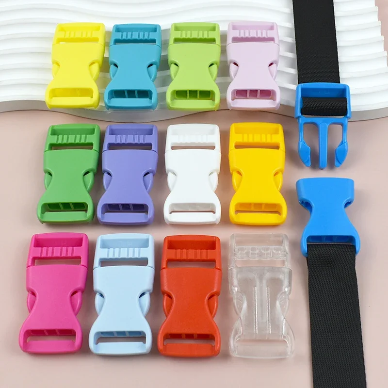 10Pcs 10-38mm Dog Collar Plastic Buckles Safety Belt Release Buckle Clip Webbing Strap Closure Insert Clasp Backpack Fastener