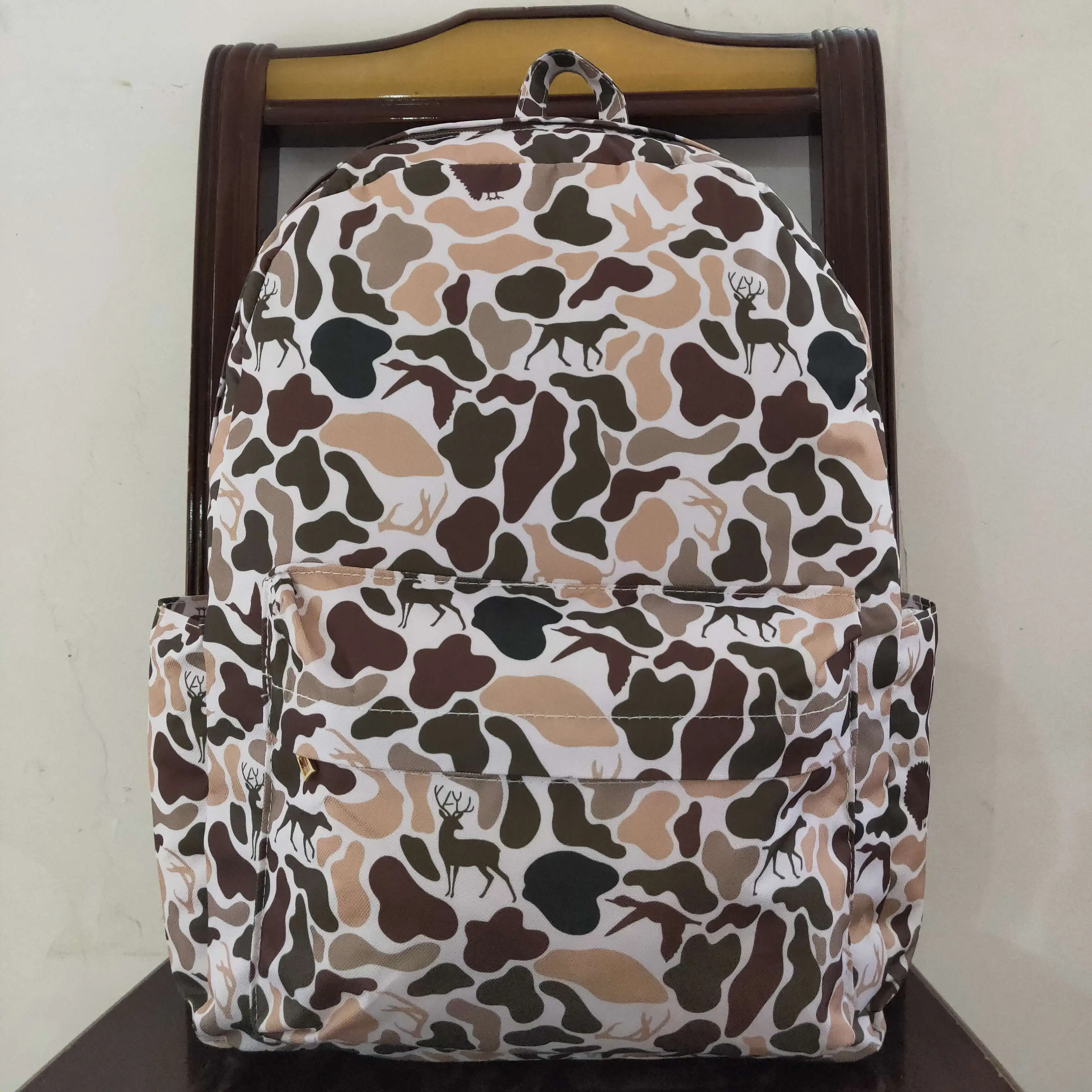 Wholesale Toddler Outdoor Dog Deers Ducks Hunting Portable Kids School Bag Children Baby Boy Boy Camo Backpack Boutique Daypack
