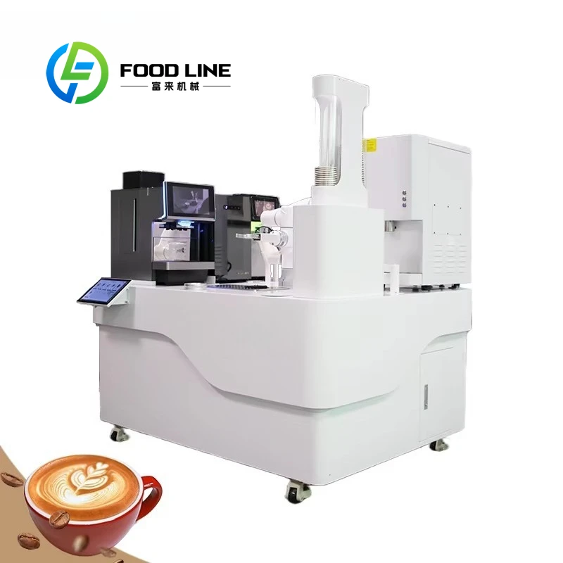 Customized Multifunctional Coffee Vending Machine Robot Hand Automatic Latte Art Maker for Commercial Catering