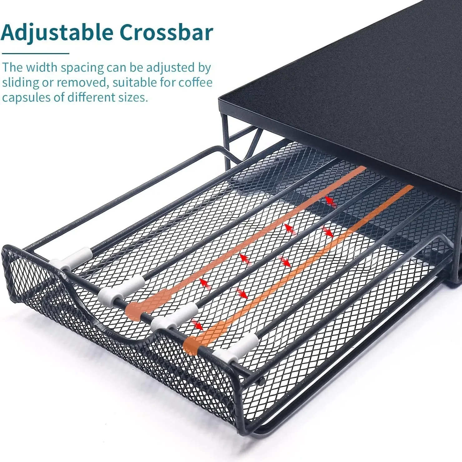 Suit for Nespresso Coffee Capsule Desktop Drawer Storage Rack Home Kitchen Pull-out Simple Iron Coffee Machine Base Storage