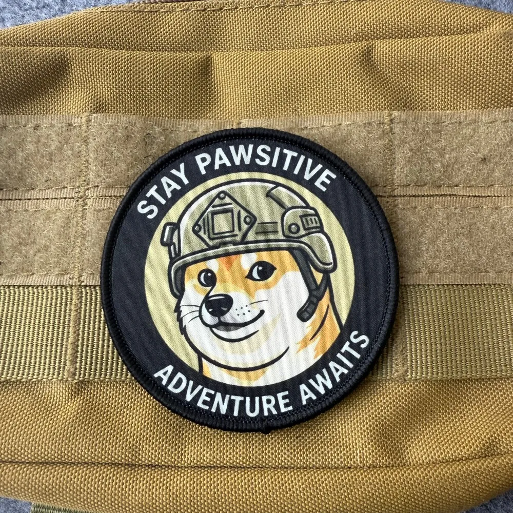 Shiba Inu Tactical Patch Hook&Loop Printed Morale Badge Dog Lover Gear Patch DIY Applique
