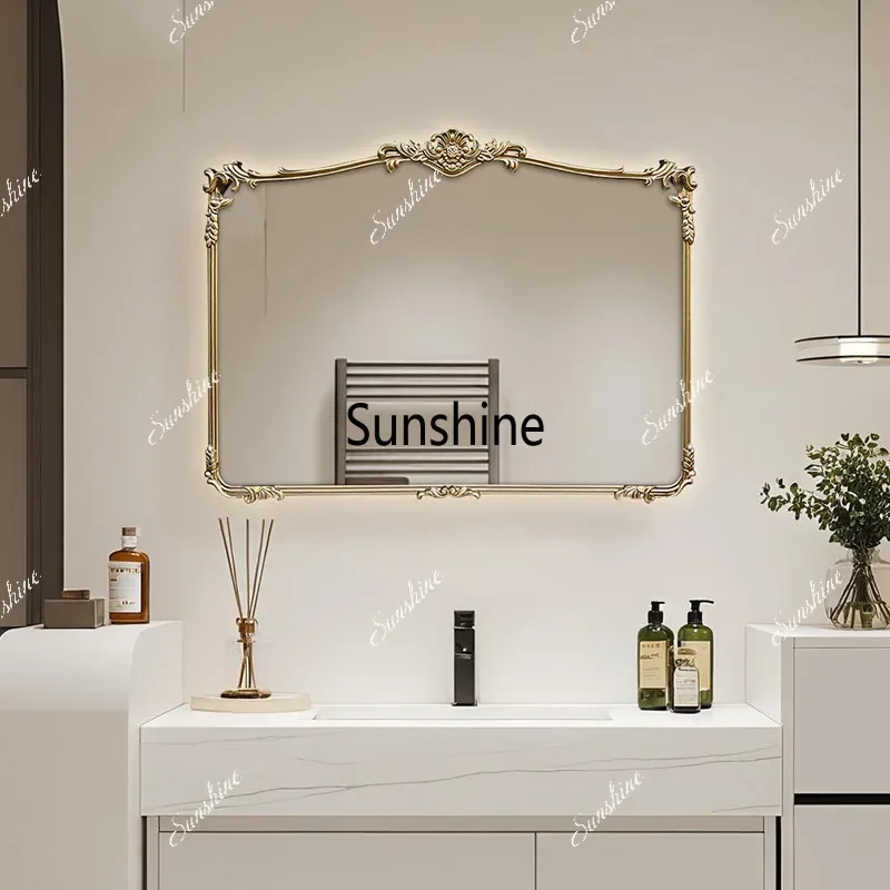 American bathroom bathroom wall hanging mirror retro old fireplace vanity decorative mirrorT*