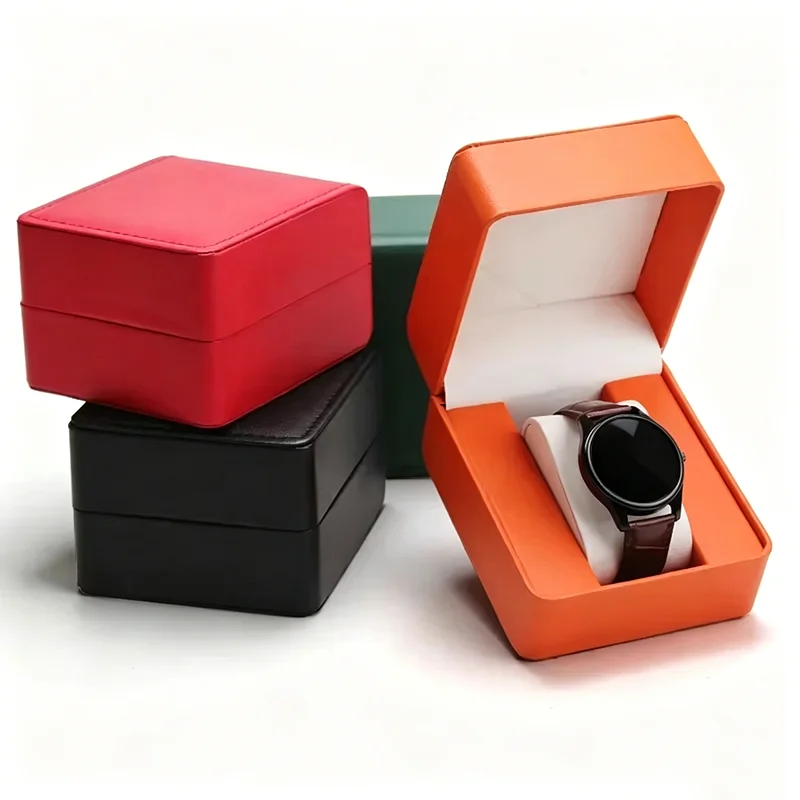 1PC PU Single Watch Display CaseStorage Box Wristwatch Holder Travel Jewelry Organizer For Wedding gifts