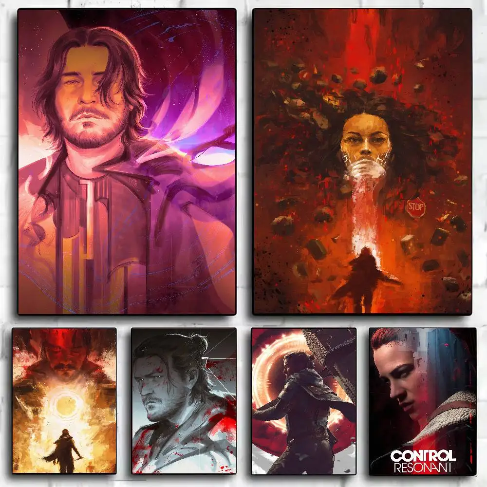 Fashion Action-Adventure Game Control Resonant Poster Self-adhesive Art Paper Sticker Coffee House Bar Room Wall Decor
