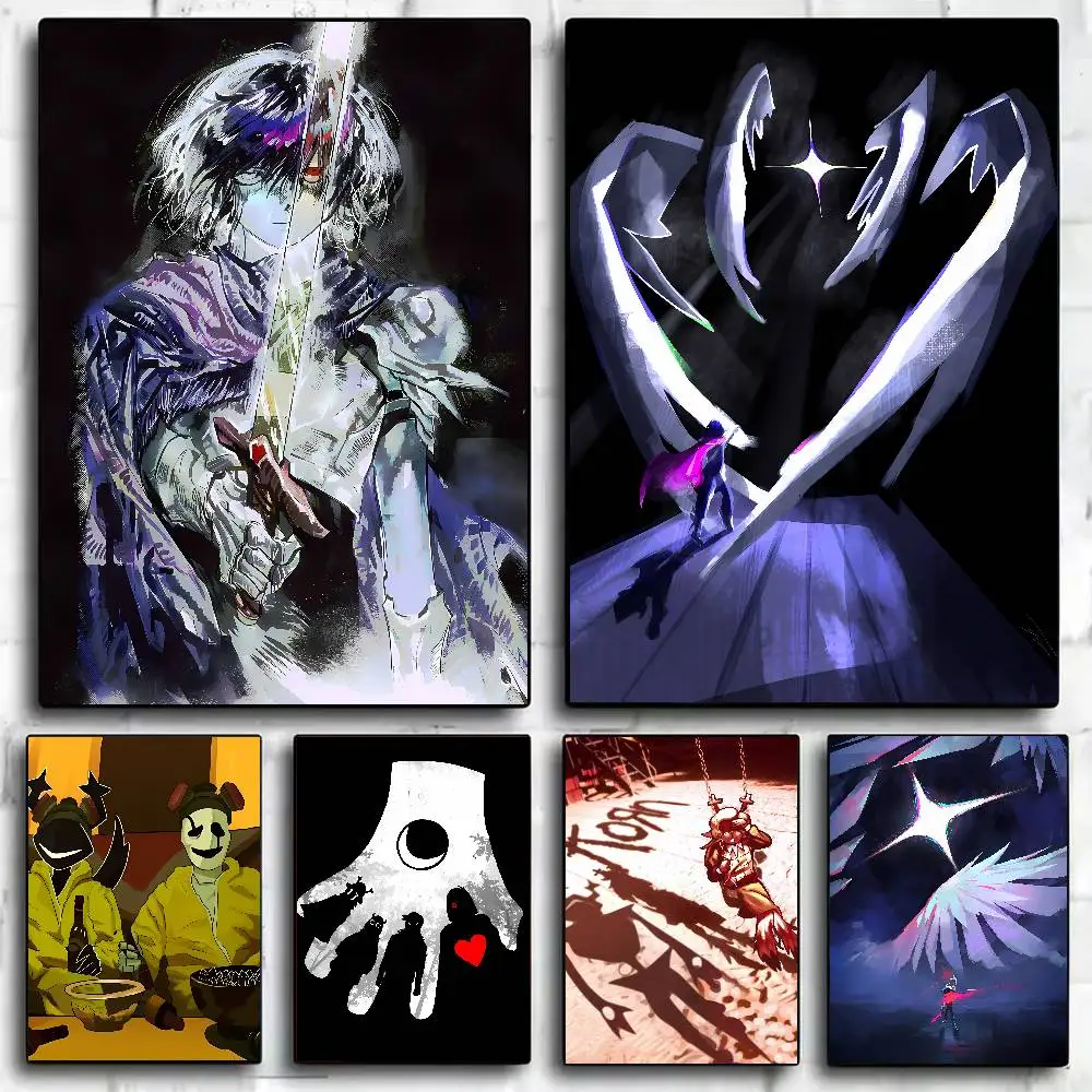 Fashion Cool Action Adventure RPG DELTARUNE Game Poster Self-adhesive Art Paper Sticker Coffee House Bar Room Wall Decor